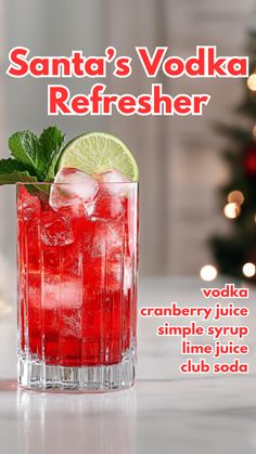 santa's vodka refresher recipe for christmas