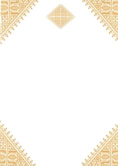 a gold and white border with an ornate design