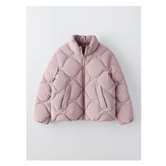 Down puffer jacket with high collar and long sleeves. Front zip closure. Front pockets. Zara Puffer, High Collar Jacket, Blazers Shoes, Cardigan Sweater Jacket, Tshirt Skirt, Pink Jacket, Short En Jean, T Shirt Vest, Trouser Jeans