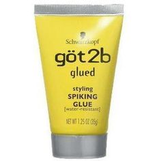 göt2b Glued Styling Spiking Glue is the ultimate hair spiker! With this glue, you can either push it through hair to lock it in place, twist some into the tips to stick hair straight up or just haphazardly distribute all over for that unstructured, messy look. Water resistant formula Create spiky or stiff styles Long-lasting, all day styles Very-strong hold Directions: All you have to do is just squeeze some drops and apply evenly throughout the hair. Ingredients: Water (Aqua), VP/VA Copolymer, Messy Look, Got2b Glued, Schwarzkopf Got2b, Benzalkonium Chloride, Spiky Hair, Spiked Hair, Push It, Styling Gel, Pull Through