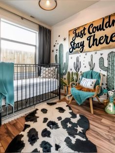 Western baby vibes #southweststyle #cowboy #cowbo #cowbaby r#rustic #ranch Sunroom Nursery Ideas, Western Nursery Accent Wall, Western Nursery Mural, Little Boys Nursery, Country Theme Bedroom, Modern Western Nursery, Western Nursery Girl, Girl Western Nursery, Country Nursery Ideas