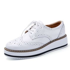 Brand Name: HAJINKOrigin: CN(Origin)Season: Spring/AutumnOccasion: CasualFlats Type: Brogue ShoesUpper Material: GENUINE LEATHERUpper-Genuine Leather Type: Cow LeatherToe Shape: Round ToeOutsole Material: PUClosure Type: Lace-upInsole Material: Pig SplitPattern Type: SolidModel Number: I00665Item Type: FlatsFit: Fits true to size, take your normal sizeFashion Element: SewingDepartment Name: Adult Womens Wingtip Oxfords, Brogue Shoes Women, Flat Oxford Shoes, Lace Up Oxford Shoes, Leather Shoes Women Flats, Oxford Platform Shoes, Women Brogues, Casual Oxford Shoes, Oxford Platform