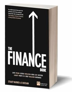 the finance book with an arrow pointing upward