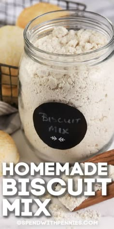 homemade biscuit mix in a glass jar