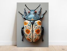 Beetle Poster, Beetle Art, Prints Colorful, Insect Print, Bug Art, Wall Art Kids Room, Beetle Bug, Wall Art Kids, Kids Room Wall Art