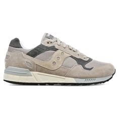 A timeless sneaker, back and better than ever Wardrobe Shopping List, Saucony Shadow, Sneaker Games, Hot Sneakers, Suede Fabric, Suede Lace, Casual Sporty, Clothes Shopping, Gray Suede