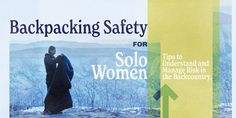 the back cover of backpacking safety for solo women, with an arrow pointing up