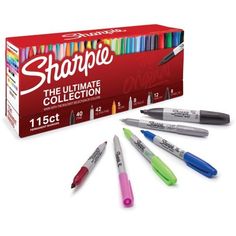 sharpie the ultimate set of markers and pens in a gift box with its contents