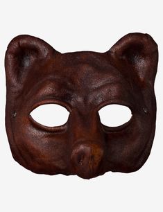 Brown Bear Artisan leather mask with laces to be worn, handcrafted in our Workshops in Italy. Made and decorated by hand, it maintains an elasticity that guarantees excellent long-lasting wearability suitable for performances such as theatre, acting, dance, etc. 20x25x15 cm Venetian Ball, Theatre Acting, Ball Masks, Ghost Bear, Venice Mask, Bear Mask, Ball Mask, Bear Costume, Venetian Masks