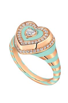 STATE PROPERTY-Utama Robin's Egg Turquoise Ring-YELLOW GOLD Palm Beach Jewelry, Marissa Collections, Discount Jewelry, Heart Shaped Diamond, Robins Egg, Fine Jewels, Eye Jewelry, Diamond Fashion, Yellow Gold Rings