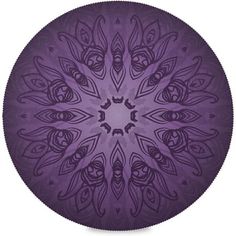 a purple plate with an intricate design on it