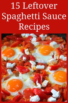 15 Recipes For Leftover Spaghetti Sauce – easy ways to use a leftover jar of pasta sauce – tasty and delicious meal ideas for what to do with a leftover jar of marinara sauce or leftover meat sauce. What To Make With Pasta Sauce, Recipes That Use Spaghetti Sauce, Recipes With Spaghetti Sauce Dinners, Dinners With Spaghetti Sauce, Spaghetti Sauce Dinner Ideas, What Can I Make With Spaghetti Sauce, What To Do With Marinara Sauce, Dinner With Spaghetti Sauce, Spaghetti Sauce Meals