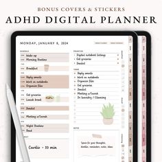 This digital planner is perfect for students, teachers, and busy professionals who want to stay organized and productive. It includes daily, weekly, and monthly planning pages, as well as to-do lists, notes, and goal-setting pages. The planner is fully customizable, so you can easily create a planner that fits your needs.  Download now and start planning your best year Exam Planner, Free Digital Planner, Organizing Tools, Free Planner Templates, Planner Writing, Workspace Desk, Monthly Planning, Monthly Planner Template, Digital Planner Goodnotes