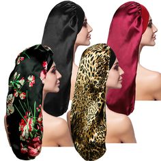 PRICES MAY VARY. Thoughtful Accessories: These long braids satin bonnets are thoughtful accessories for women who have hair loss or long curly hair, help to avoid the hair from scattering on the bed, floor or other places at home, save you lots time of cleaning Various Patterns: Comes with 4 pieces sleep caps in various floral patterns and colors, you can choose your favourite flower color according to your corresponding moods, enough for you to wear and share with your families and friends Prem Woman With Locs, Sleeping Bonnet, Silk Bonnet, Satin Bonnet, Hair Bonnet, Shower Caps, Long Braids, Cap Hair, Long Curly Hair