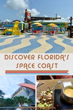 there is a collage of photos with the words discovery florida's space coast