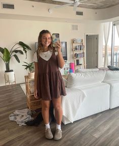 Dress With Tank Top Under, Nice Casual Outfits Woman Summer, Cute Market Outfits, College Visit Outfit Summer, Nanny Summer Outfits, Cute Summer To Fall Transition Outfits, Spring Outfits Dresses Casual, New Orleans Aesthetic Outfit Summer, What To Wear To A Grad Party