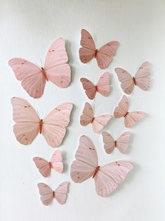 Peachy Pink Paper Butterflies - Etsy