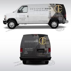 the van is designed to look like it has gold lettering