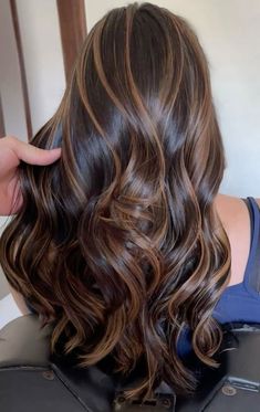 Black Hair With Chestnut Highlights, Straight Brown Balayage, Balyage Hair, Gambar One Direction, Black Hair Balayage, Brown Hair Looks, Brunette Hair With Highlights, Hair Streaks