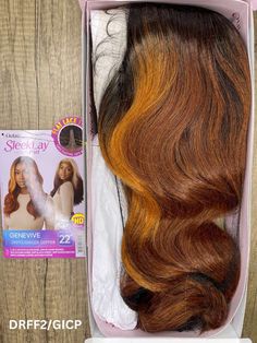 Outre Synthetic SleekLay Part Lace Front Wig - Genevive Wider Hand-Tied Lace Part Extra Hand-Tied Lace Edges Hump-Less, Laid Finish Pre-Plucked Hairline Natural Baby Hairs Heat-Friendly Style: Wavy Length: 22" Color Shown: ROM IRISH COFFEE (ROMIRCOF), DRFF2/GINGER COPPER (DRFF2/GICP) Outre Wigs, Lace Edges, Baby Hairs, Braids With Weave, Irish Coffee, Natural Baby, Hd Lace, Afro Hairstyles, Lace Edging