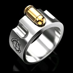 A Cool And Unique Gift For Him. Loaded Silver Revolver Ring. Sizes 10, 11, 12 Biker Rings Mens, Unique Mens Rings, Hip Hop Rings, Purple Rings, Biker Rings, Interesting Ideas, Recorders, Couple Rings, Men's Rings