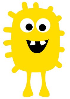 an image of a yellow monster with big eyes