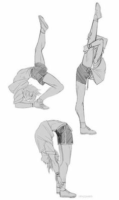 four different poses of a person doing yoga