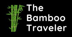 the bamboo traveler logo on a black background