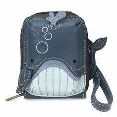 #ad NWT CHALA NAVY BLUE WHALE RFID CREDIT CARD HOLDER ZIPPERED WALLET FAUX LEATHER Animal Bags, Chala Handbag, Whale Gift, Water Spout, Credit Card Holder Wallet, Animal Bag, Cute Wallets, Wallet Wristlet, Credit Card Wallet