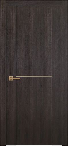 an image of a wooden door with metal handles