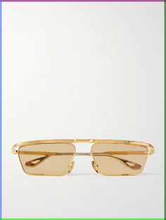 Jacques Marie Mage's sunglasses are inspired by vintage styles seen on the big screen - this D-frame pair is even named after iconic actor Humphrey Bogart. One of only 300 pairs produced, they've been handmade in Japan from gold-tone metal and are fitted with retro yellow lenses. Makeup Application Techniques, Wow Root Cover Up, Hide Greys, Jacques Marie Mage, Look Put Together, Retro Yellow, Hair Trim, Humphrey Bogart, Brow Pomade