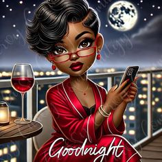 Evening Blessings, Black Emoji, Woman Artwork, Goodnight Quotes, Black Woman Artwork, Night Blessings, Good Night Blessings, Art Of Beauty, Black Love Art