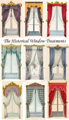 (paid link) ideas to consider when it comes time to cover your windows. Window Dressing Ideas, Different Types Of Curtains, Victorian Window, Victorian Curtains, Theatre Backdrops, Victorian Windows, Dressing Ideas, Victorian Interiors, Types Of Curtains