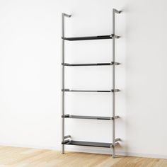 Modular Shelving Units - Aluminum Shelves Wall Workbench, Aluminum Shelves, Shelving Design, Sophisticated Aesthetic, Modular Shelving, Aluminum Extrusion, Shelving Units, Modern Shelving, Anodized Aluminum