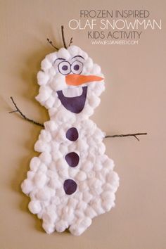 this is an image of a frozen snowman craft