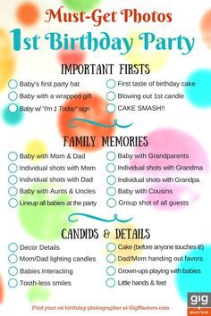 a birthday party checklist with lots of colorful bubbles on the top and below it