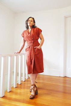 Wildwood Wrap Dress Sewing Pattern (PDF) – Sew House Seven Wrap Dress Sewing Pattern, Paper Dress Patterns, Wrap Dress Sewing Patterns, Wrap Dress Pattern, Dress Weights, Slim Skirt, Aesthetic Inspiration, Office Parties, Curvy Dress