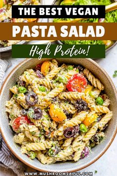 Looking for the perfect healthy meal prep idea? This high-protein vegan pasta salad is packed with chickpea pasta, fresh veggies, and a creamy dressing! It’s quick, easy, and loaded with flavor. Perfect for cold pasta salad recipes or a quick vegan lunch. Save this recipe now!