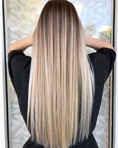 Get a desired volume and length instantly using natural pre-bonded hair extensions Long Hair Images, Balayage Hair Blonde, Long Straight Hair