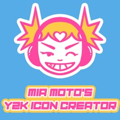 an image of a cartoon character with the words mr moto's yak icon creator