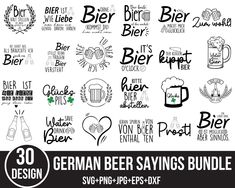 german beer sayings bundle for svg and dxf