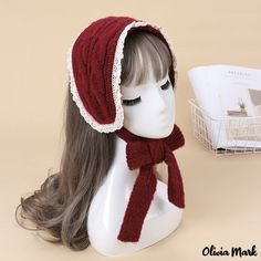 Color: Burgundy Head Crown, Winter Headbands, Crochet Winter, Crochet Fall, Details Pictures, Word Wrap, Winter Hairstyles, Crochet Headband, Christmas Fashion