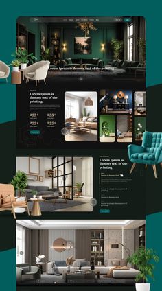 the interior design website is clean and ready to be used in any home or office