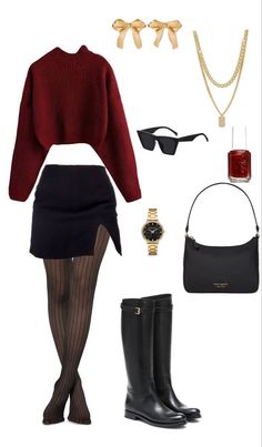 Nice Winter Outfits Classy, Classy 90s Outfits, Dark Autumn Outfits Style, Romantic Look, A Skirt, Autumn Outfit, Outfit Inspo Fall, Lookbook Outfits