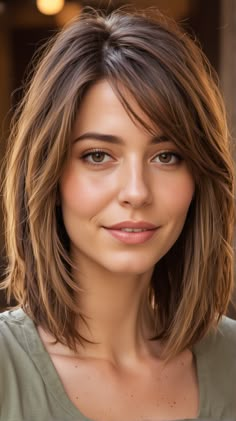 Collar Bone Hairstyle Women, Mid Length Bob With Side Bangs, Shoulder Length Hair Frame Face, Shoulder Link Hairstyle Women, Hair With No Highlights, Long Bob With Side Fringe, Layed Bob Haircut Layered Cuts, Shoulder Length Side Bangs, Shoulder Lenght Haircut Girl With Bangs