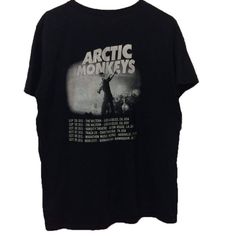 Get your product: Arctic Monkeys Tour Merch  Band T Shirt 1. PRODUCT INFORMATION:  Proudly printed in America 5.3 oz, unisex fit Heavy cotton, classic midweight fabric Material: 100% cotton | Dark Gray: 50% cotton:50% polyester | Light Gray: 90% cotton:10% polyester Double-needle stitched neckline, bottom hem, and sleeves Quarter-turned to eliminate center crease 7/8 inch collar Tear-away label Machine-wash safe Copyrighted artwork 2. SIZE CHART: 3. RETURN: We will gladly issue you a replacement