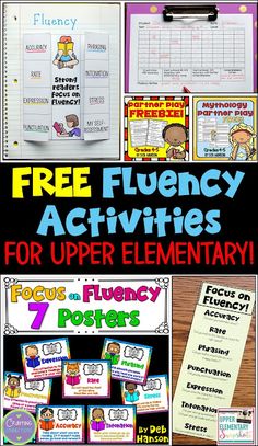 free flueny activities for upper elementary students