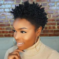 Short Black Natural Hairstyle Hairstyles For Afro Hair, Short Black Natural Hairstyles, African Natural Hairstyles, African Ladies