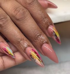 Creative Nail Designs, Classy Acrylic Nails, Almond Acrylic Nails, Pink Acrylic Nails, Hot Nails