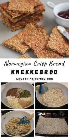 the ingredients for norwegian crisp bread are shown